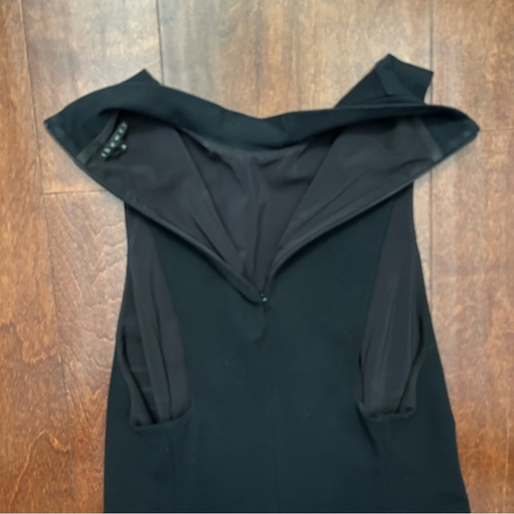 Theory Black Wool Blend Shift Dress, Retro, Edgy and Sexy, Size 4 - Picture 10 of 16